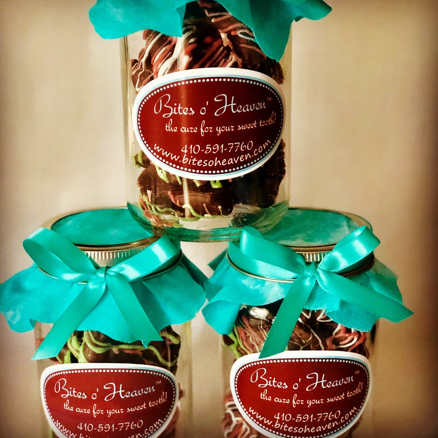 Bites o Heaven handcrafted chocolate gift jars